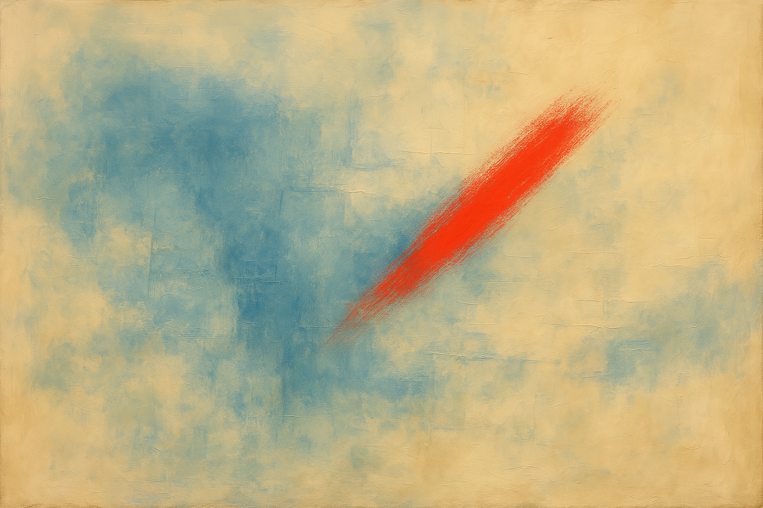 Öl-Bild-mit-rotem-Pinselstrich-schräg